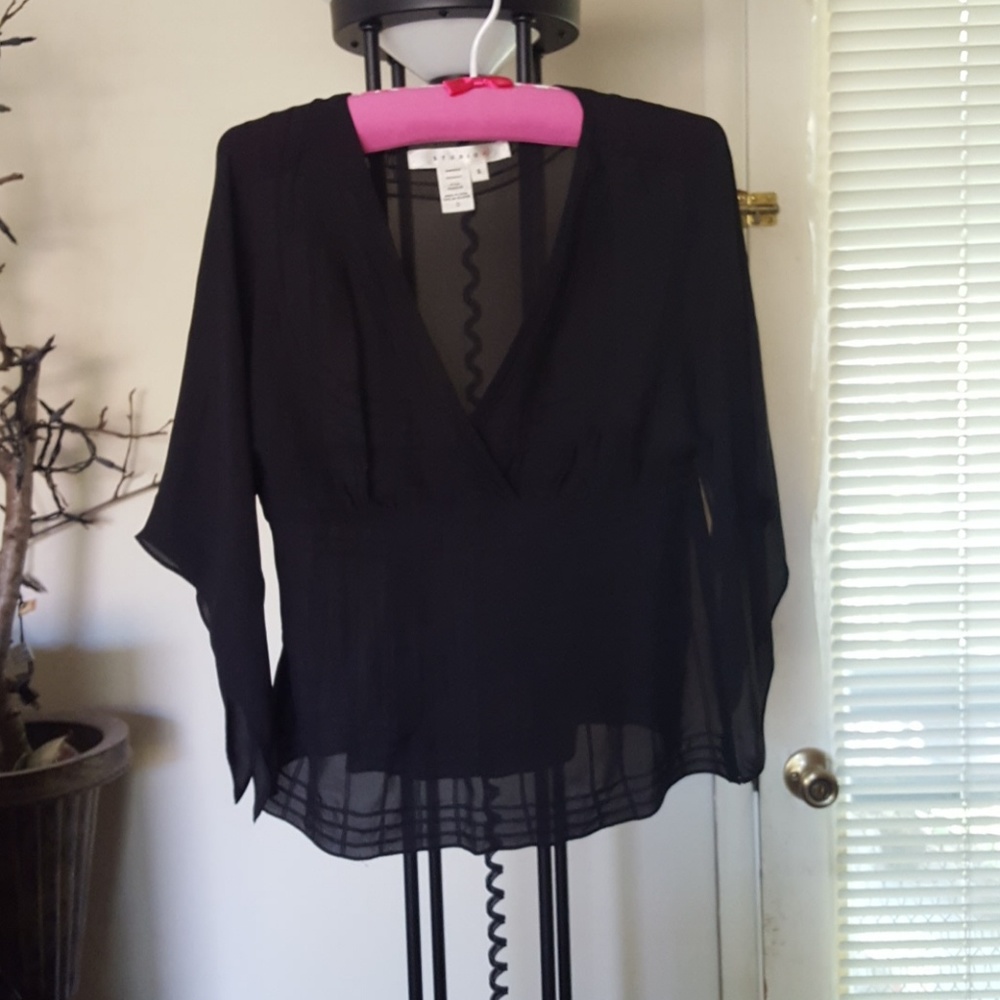 Split sleeve silk tunic